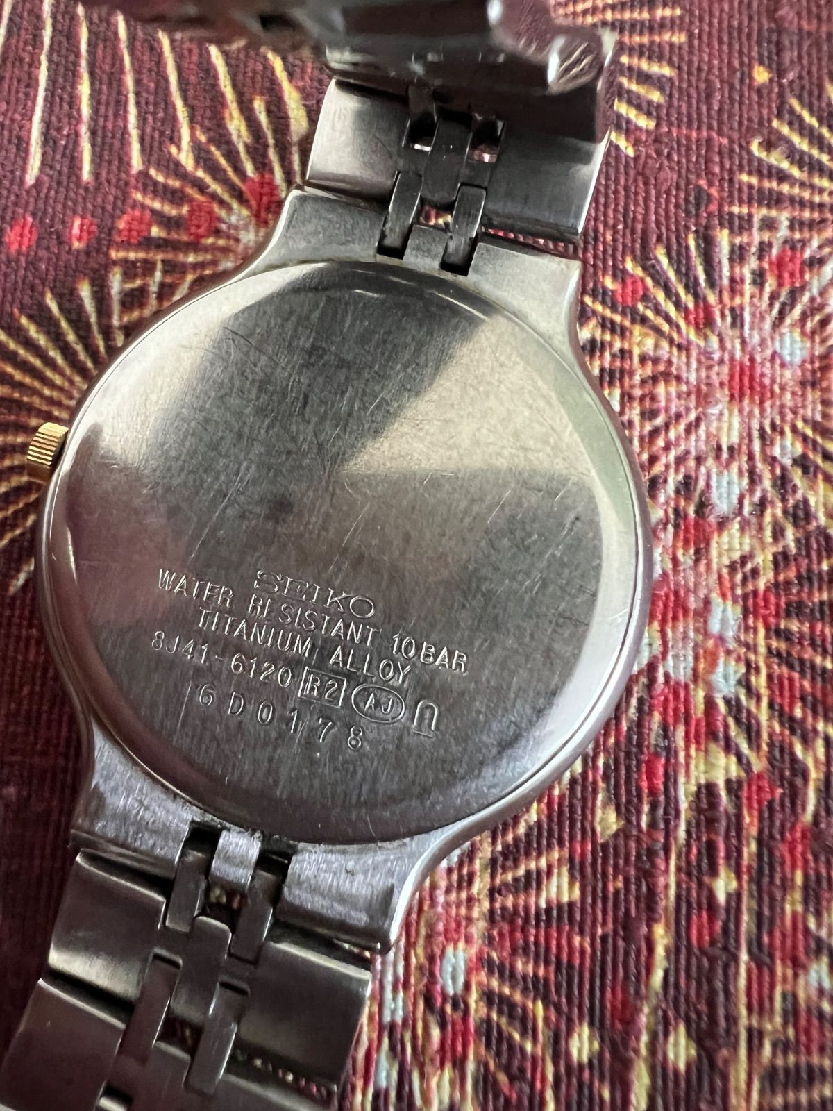セイコー SEIKO☆ドルチェ☆チタン☆8J41-6120☆クオーツ時計☆稼働品 