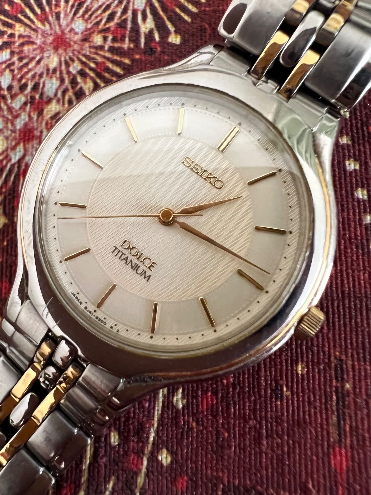 セイコー SEIKO☆ドルチェ☆チタン☆8J41-6120☆クオーツ時計☆稼働品