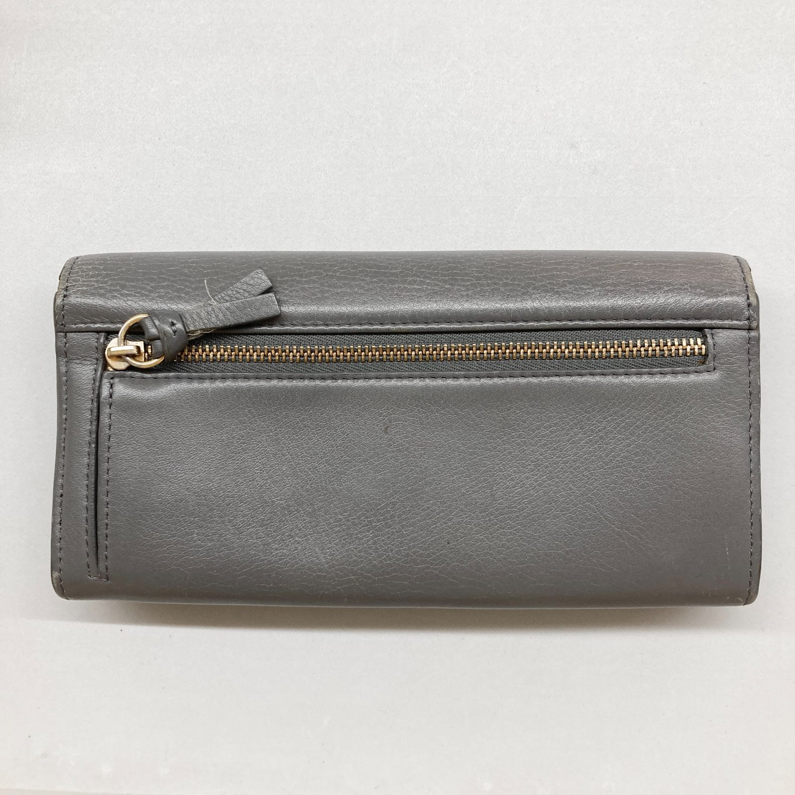 シーバイクロエ 長財布 レザー グレー See By Chloe フラップ
