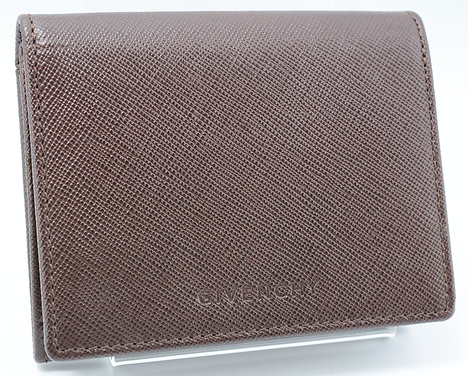 GIVENCHY ジバンシィ 小銭入れ ミラー付 鏡 カード入れ ブラウン 茶色 レザー 革 ユニセックス