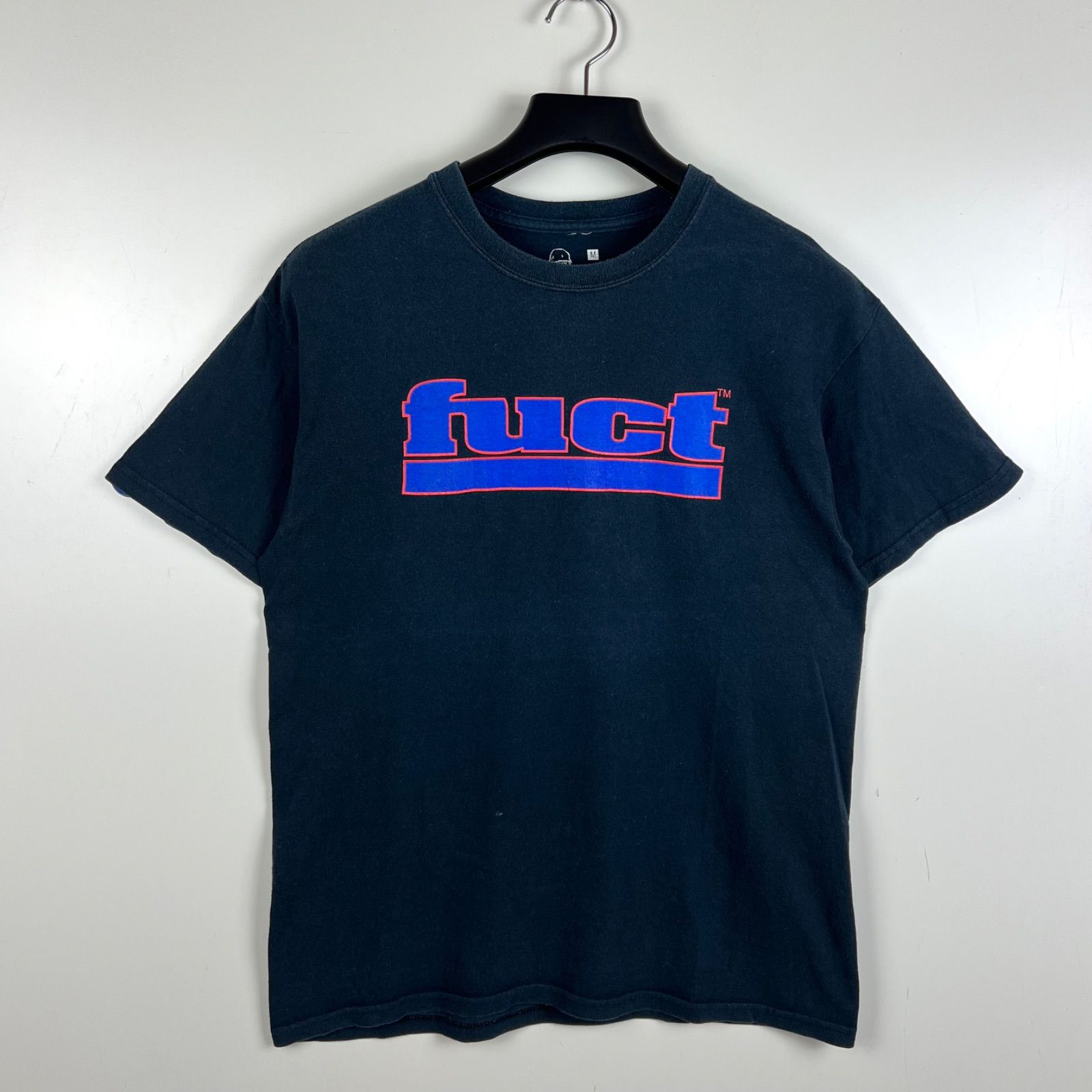 FUCT USA archive logo Tee M navy ファクト 定番 ロゴ Tシャツ
