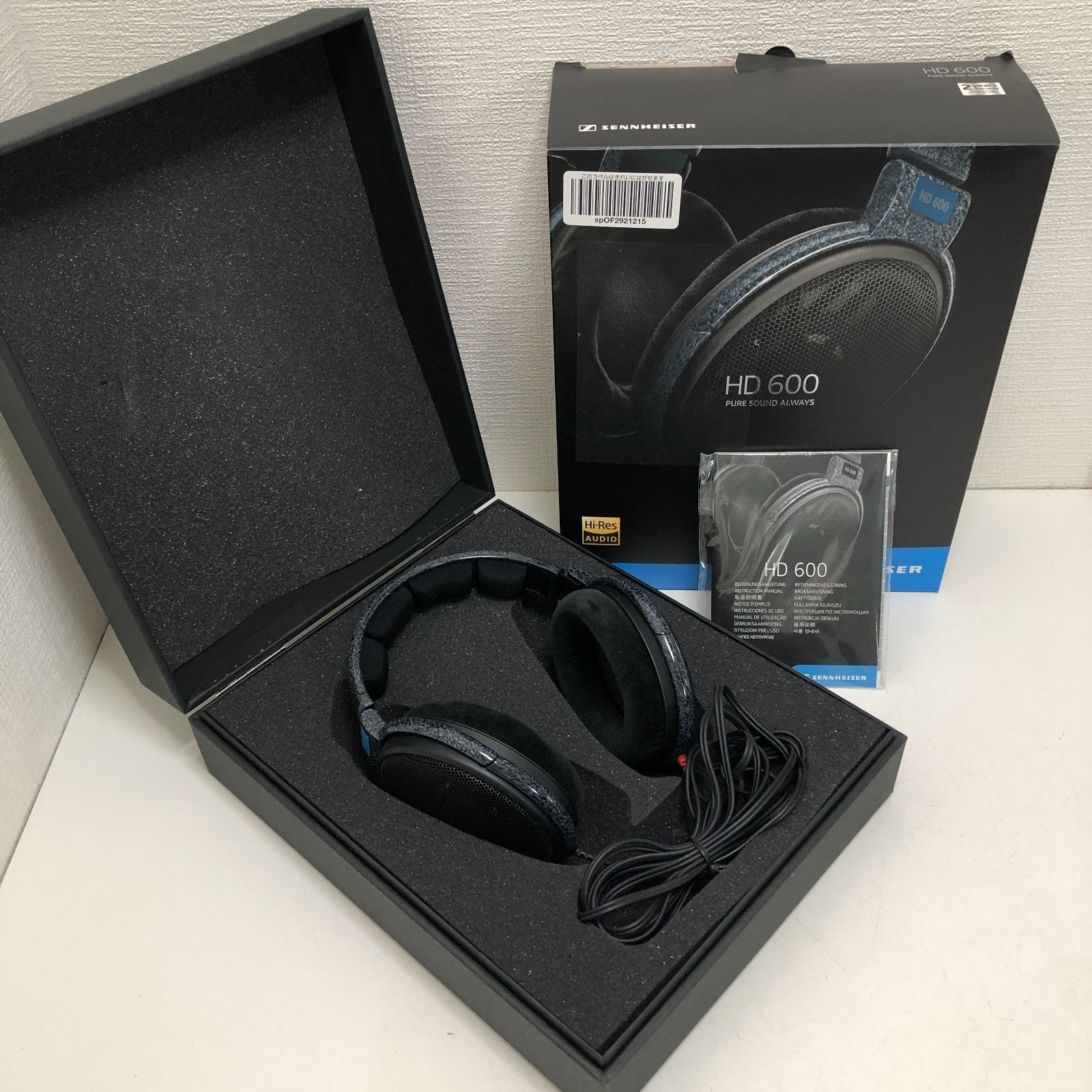 美品 SENNHEISER HD600 開放型ヘッドホン ゼンハイザー オープン型
