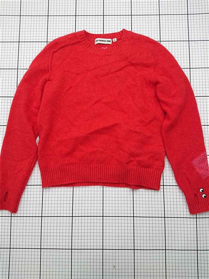 【美品】ユニクロ　アニヤハインドマーチ　カシミヤ　レッド　XL ◇ ⊇ アニヤ・ハインドマーチ ANYA HINDMARCH ユニクロ UNIQLO