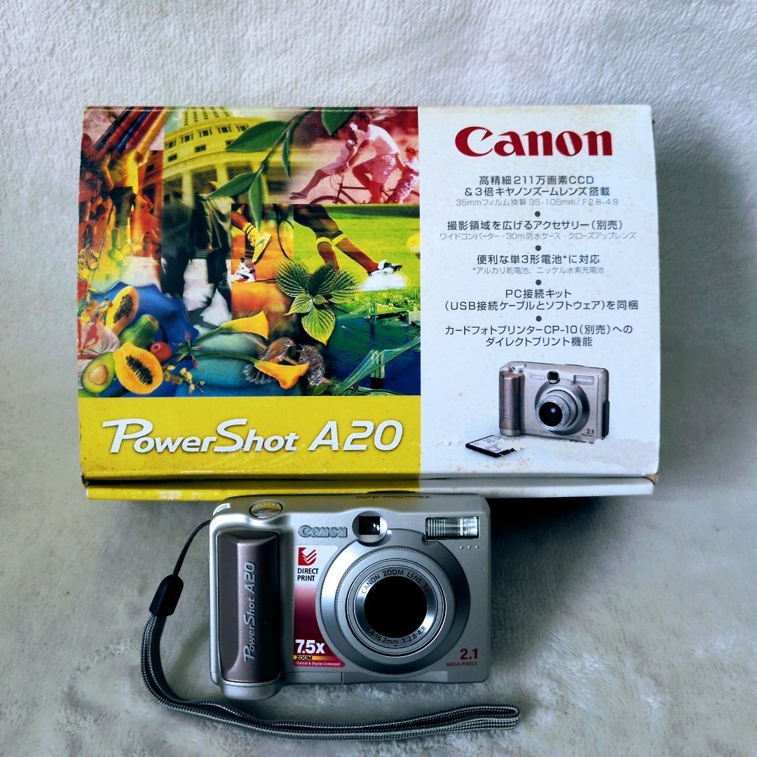 Canon PowerShot A20 コンパクトデジタルカメラ Canon PowerShot A20 コンパクトデジタルカメラ 単3電池駆動 レトロCCD