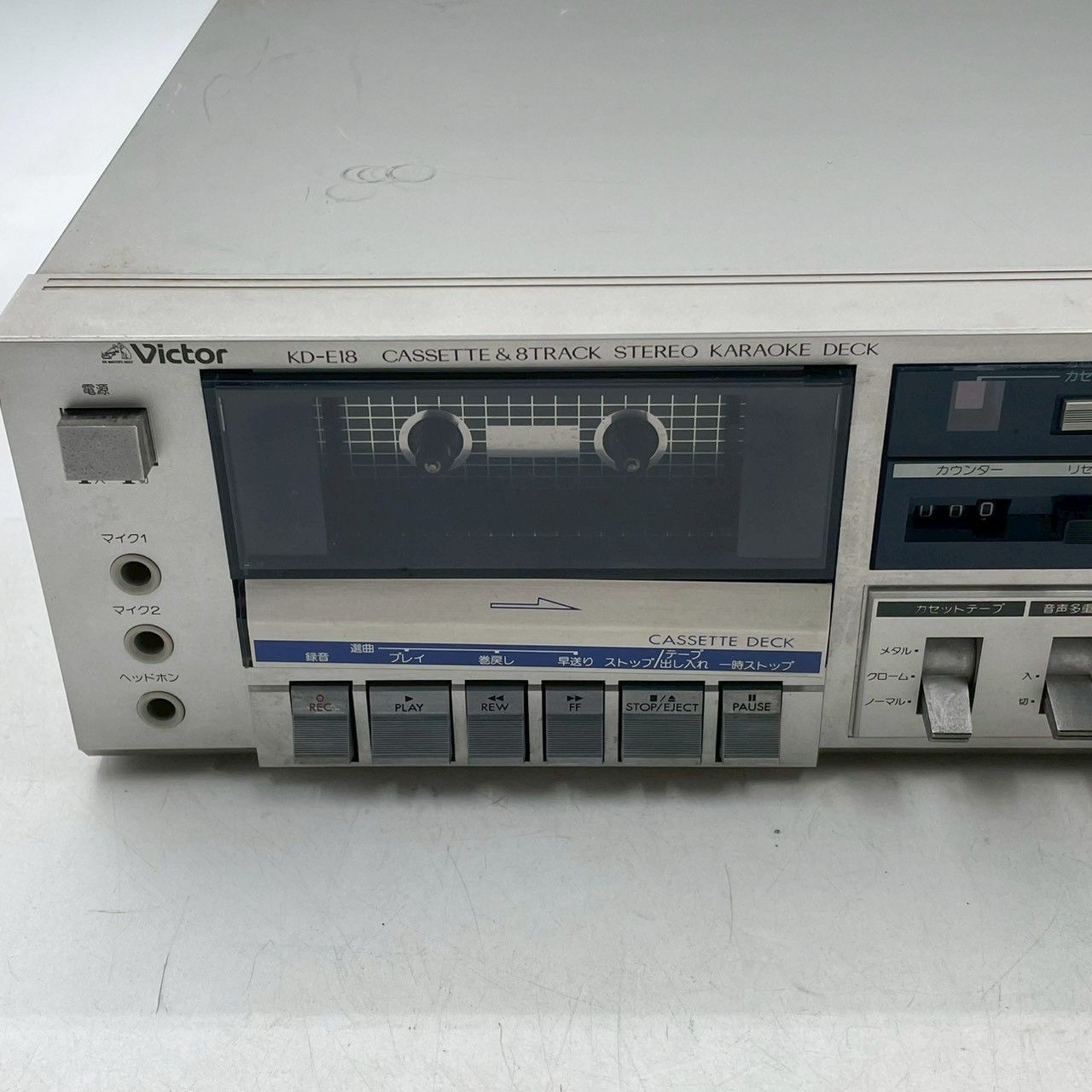 通電〇 Victor KD-E18 カセットデッキ STEREO KARAOKE DECK ジャンク品