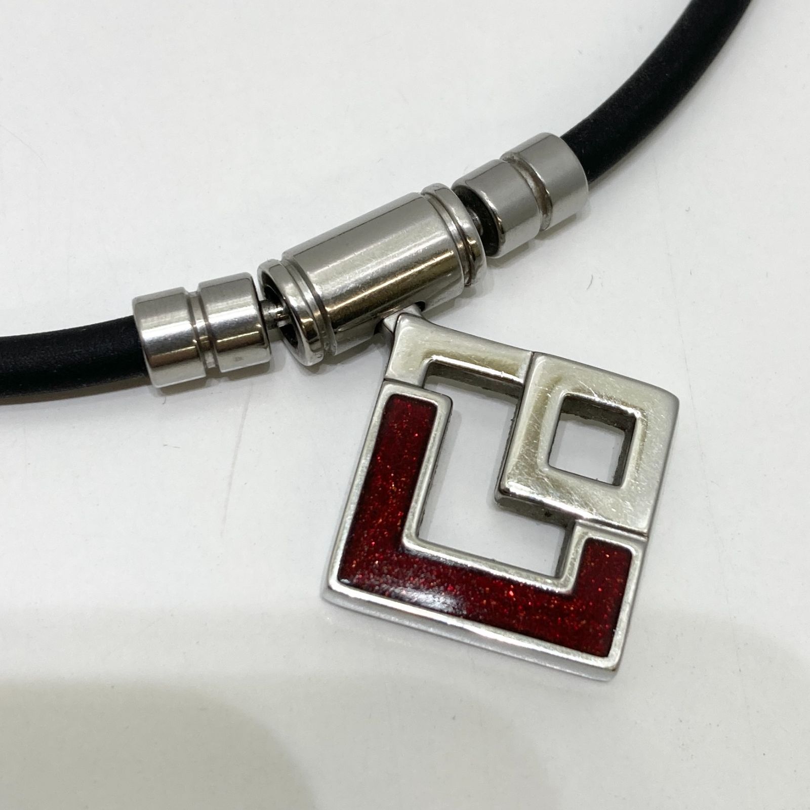 Colan Totte コラントッテ ネックレス トップ:レッド×シルバー 日本製 
