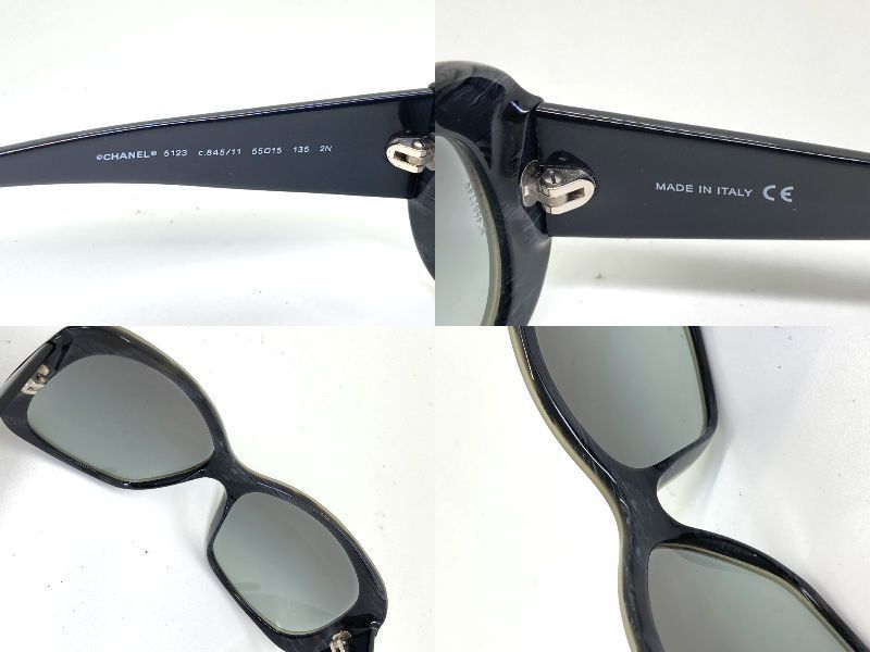 CHANEL ココマーク サングラス グレーグラデーション 5036 CHANEL（シャネル） ココマーク ラウンド サングラス ブラック グレー