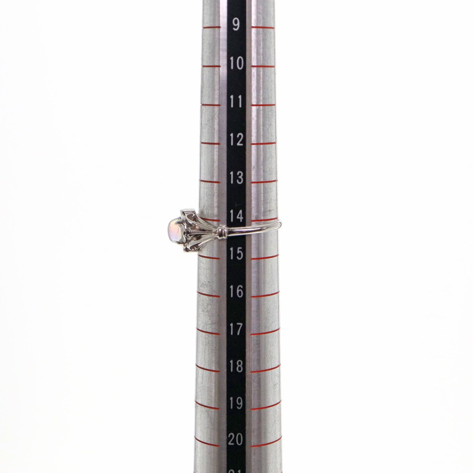 中古】K14WG ウォーターオパールリング 2.09g 14号 ホワイトゴールド