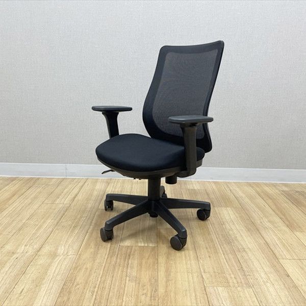 OA-3200チェア ハイバック オフィスチェア 肘付 アイコ ブラック