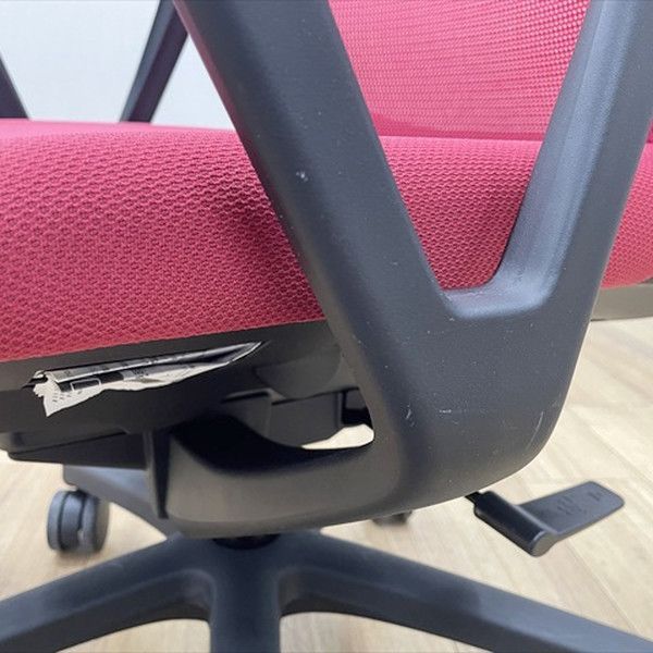 ノナチェア オフィスチェア 肘付 デスクチェア イトーキ レッド