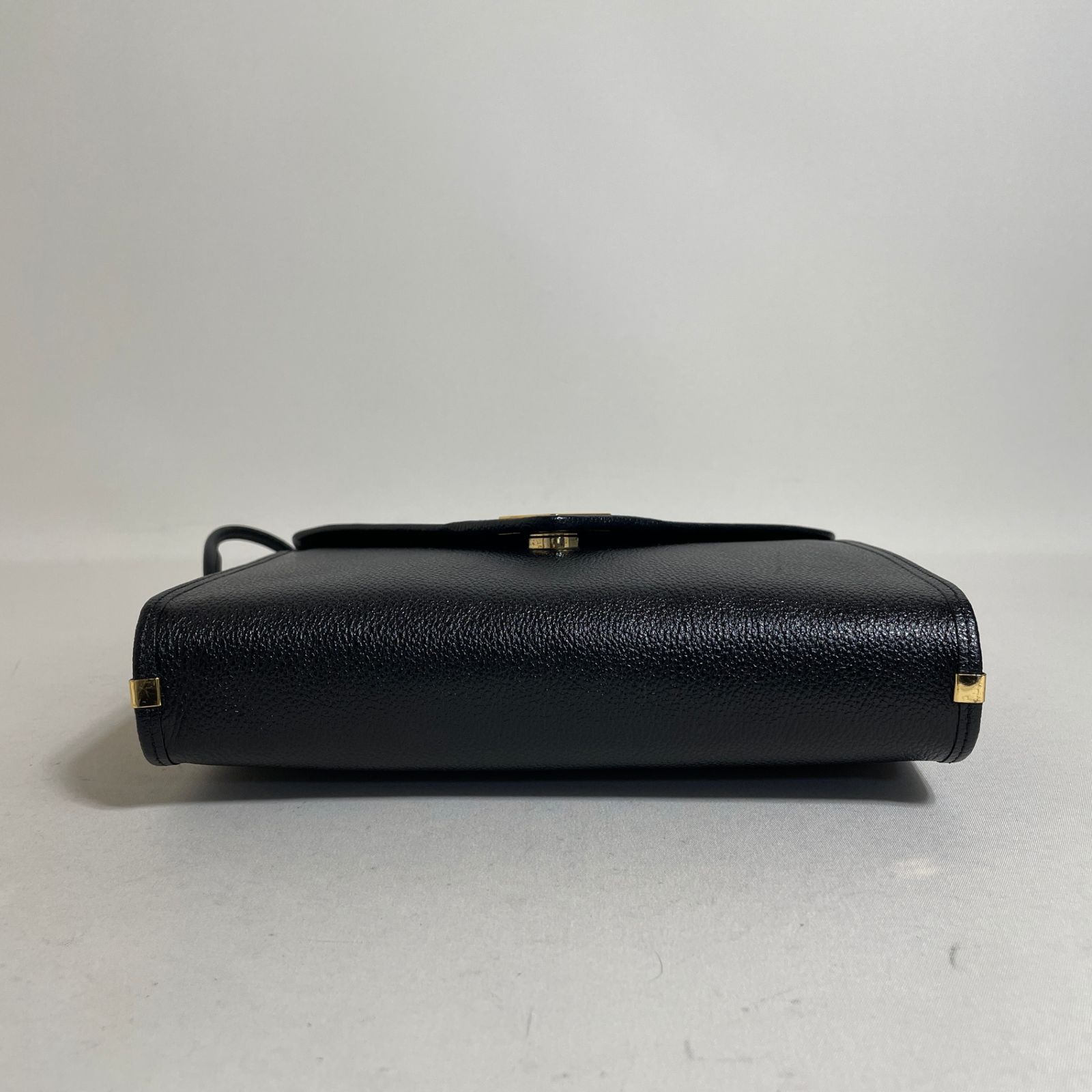 2604-180｜美品｜イヴサンローラン ショルダーバッグ レザー ブラック 