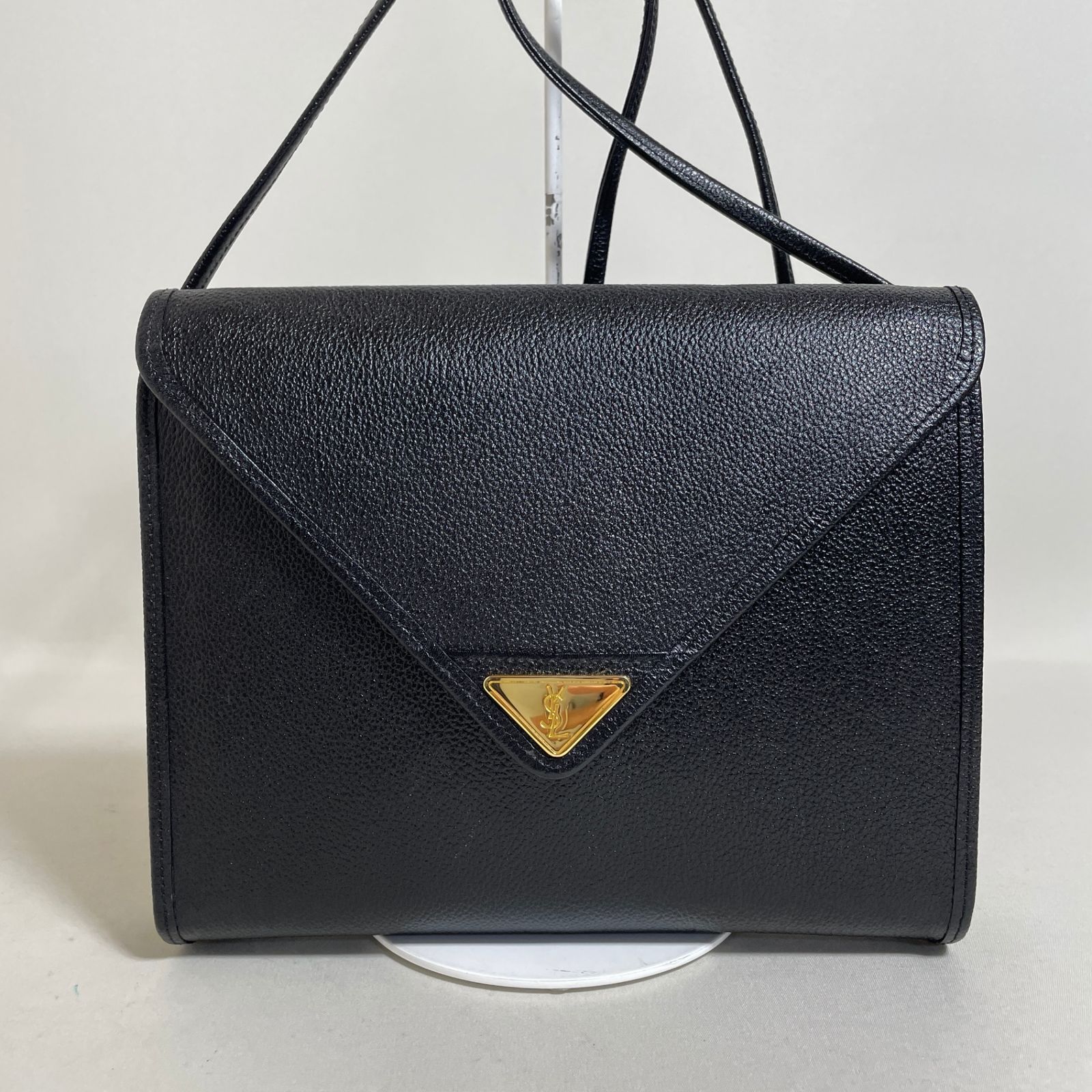 2604-180｜美品｜イヴサンローラン ショルダーバッグ レザー ブラック 