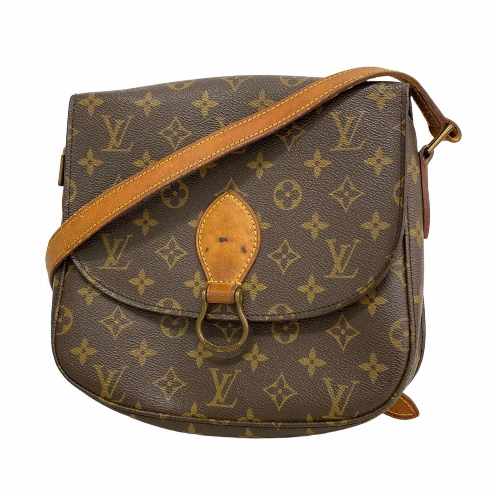 ★3日以内返品可★  LOUIS VUITTON ルイ・ヴィトン モノグラム サンクルーGM M51242 ショルダーバッグ ブラウン コーティングキャンバス レザー レディース LOUIS VUITTON ルイ・ヴィトン サンクルー24 バッグ モノグラム PVC
