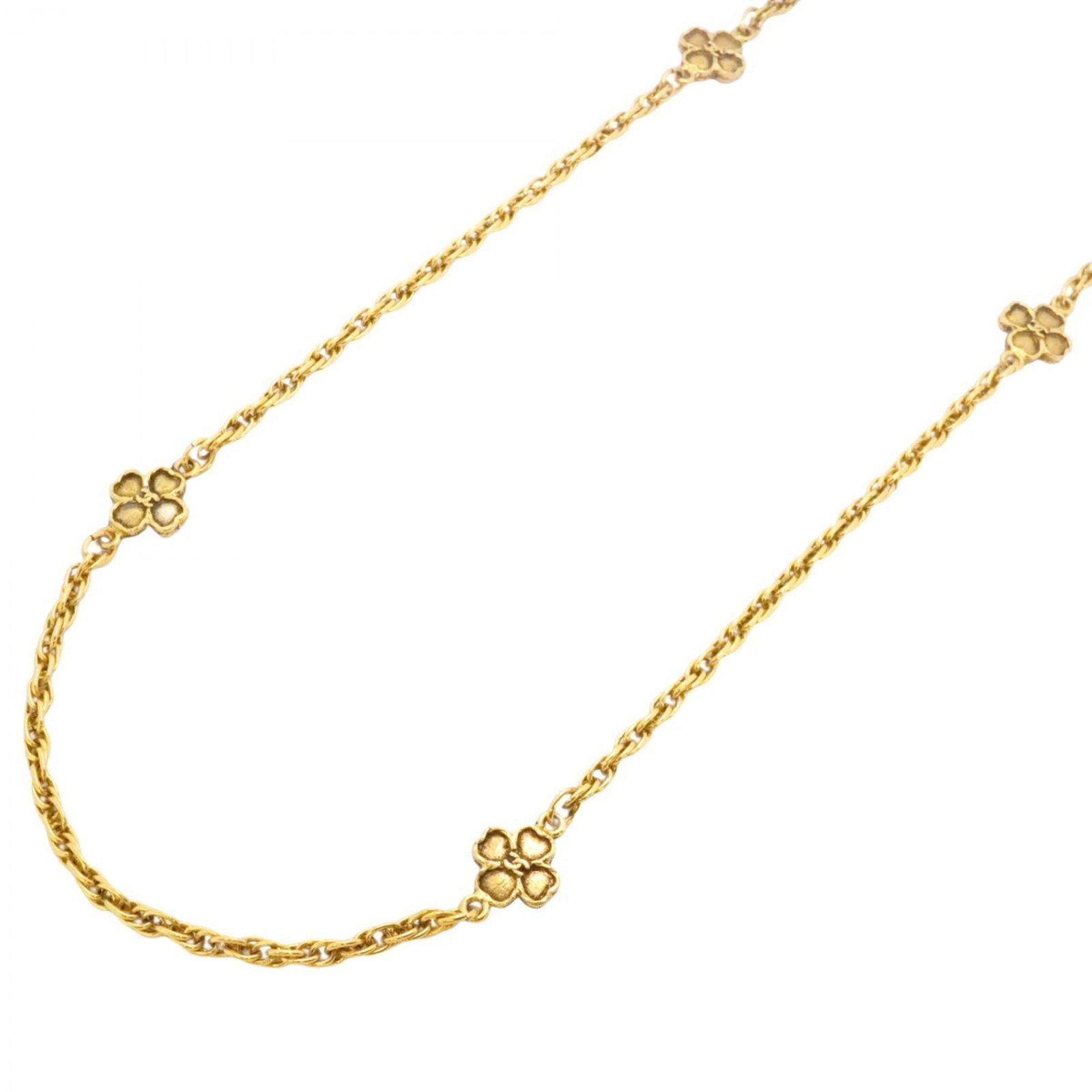 CHANEL ゴールドメッキココマーククローバーネックレス シャネル(Chanel) シャネル ネックレス ココマーク クローバーモチーフ