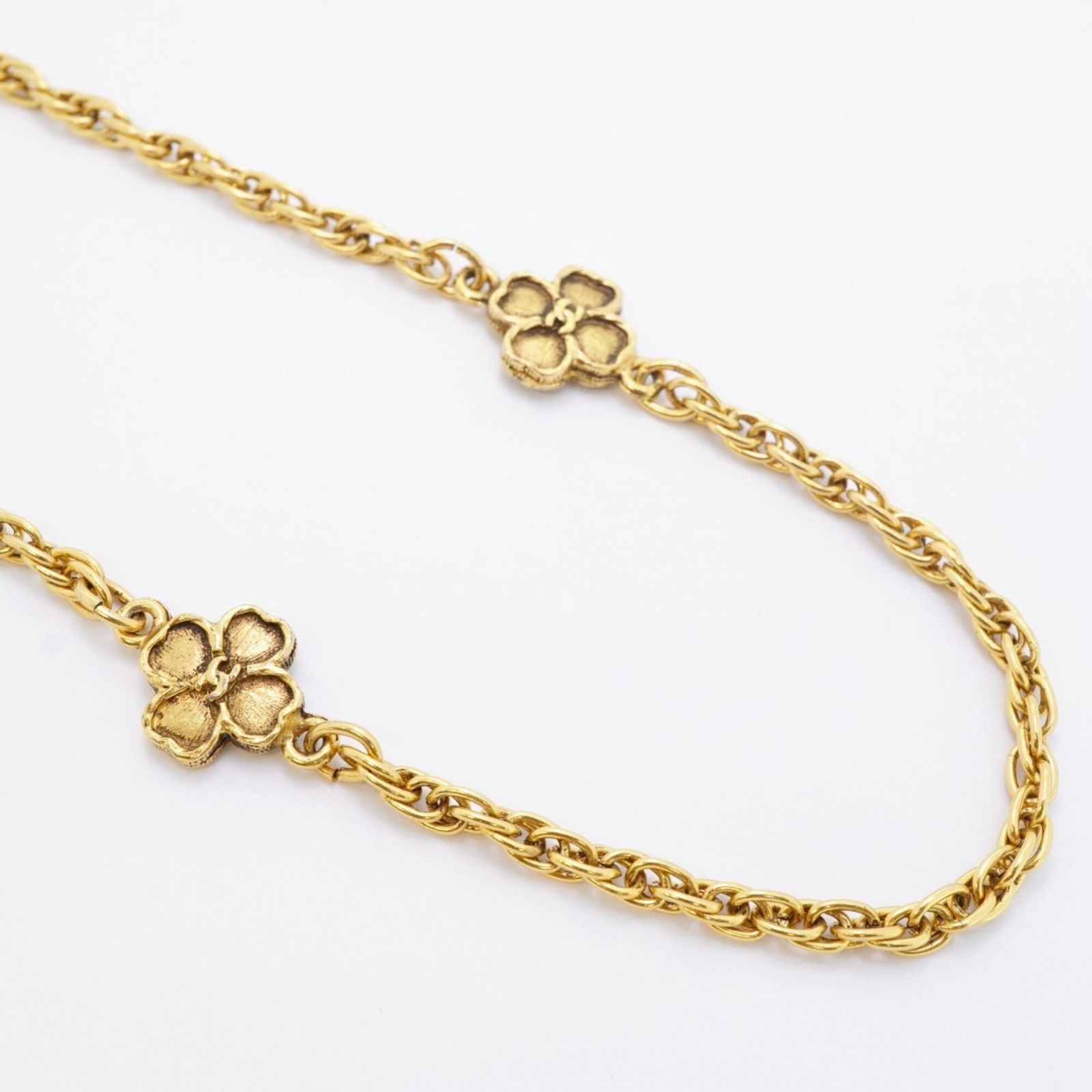 シャネル(Chanel) シャネル ネックレス ココマーク クローバーモチーフ