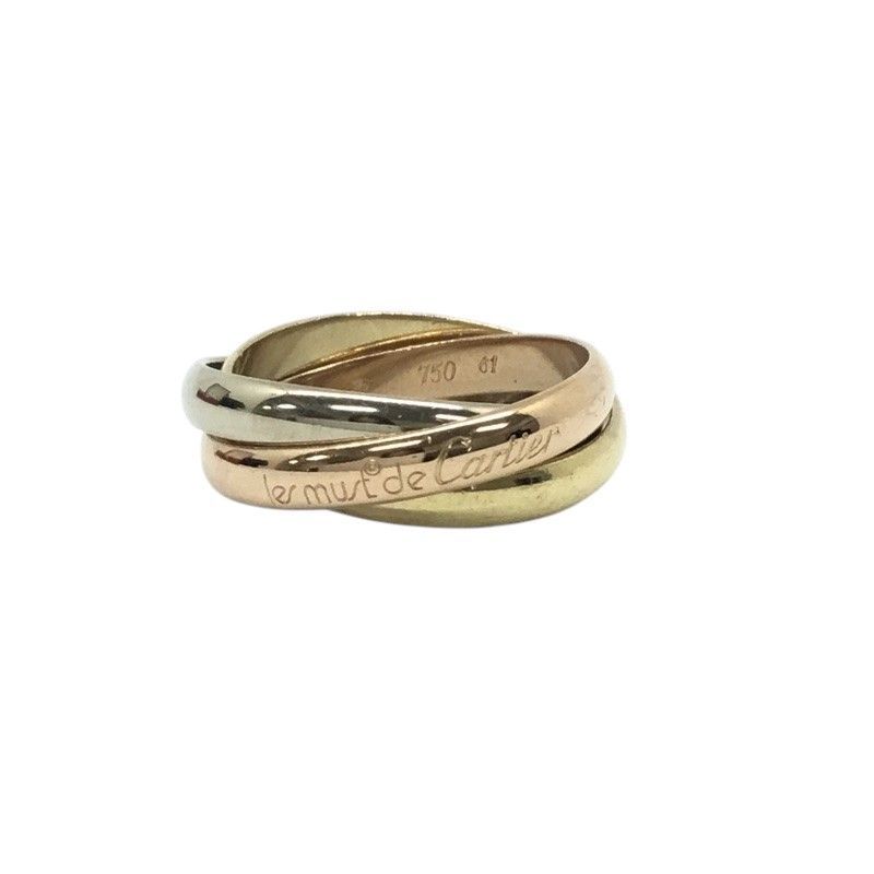 カルティエレディースリングk18刻印あり Cartier（カルティエ） K18PG ピンクゴールド エングレーブド 1P