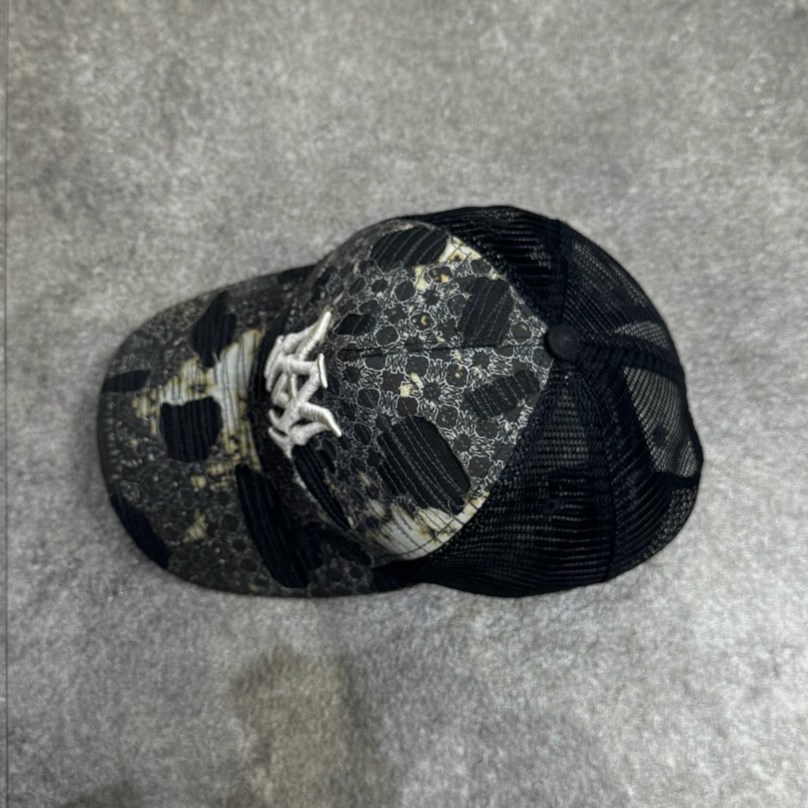 AMIRI 25AW BANDANA REPAIR TRUCKER HAT CAP ロゴ刺繍 バンダナ リペア