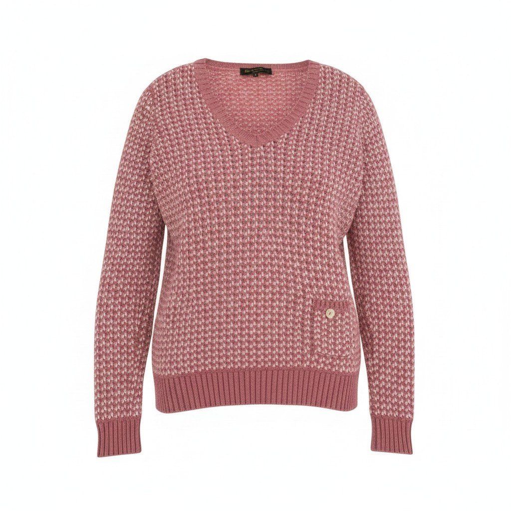 Loro Piana ピンク Vネックニットセーター Loro V-Neck Sweater Cashmere Red Sand Melange | Sweaters Loro Piana US