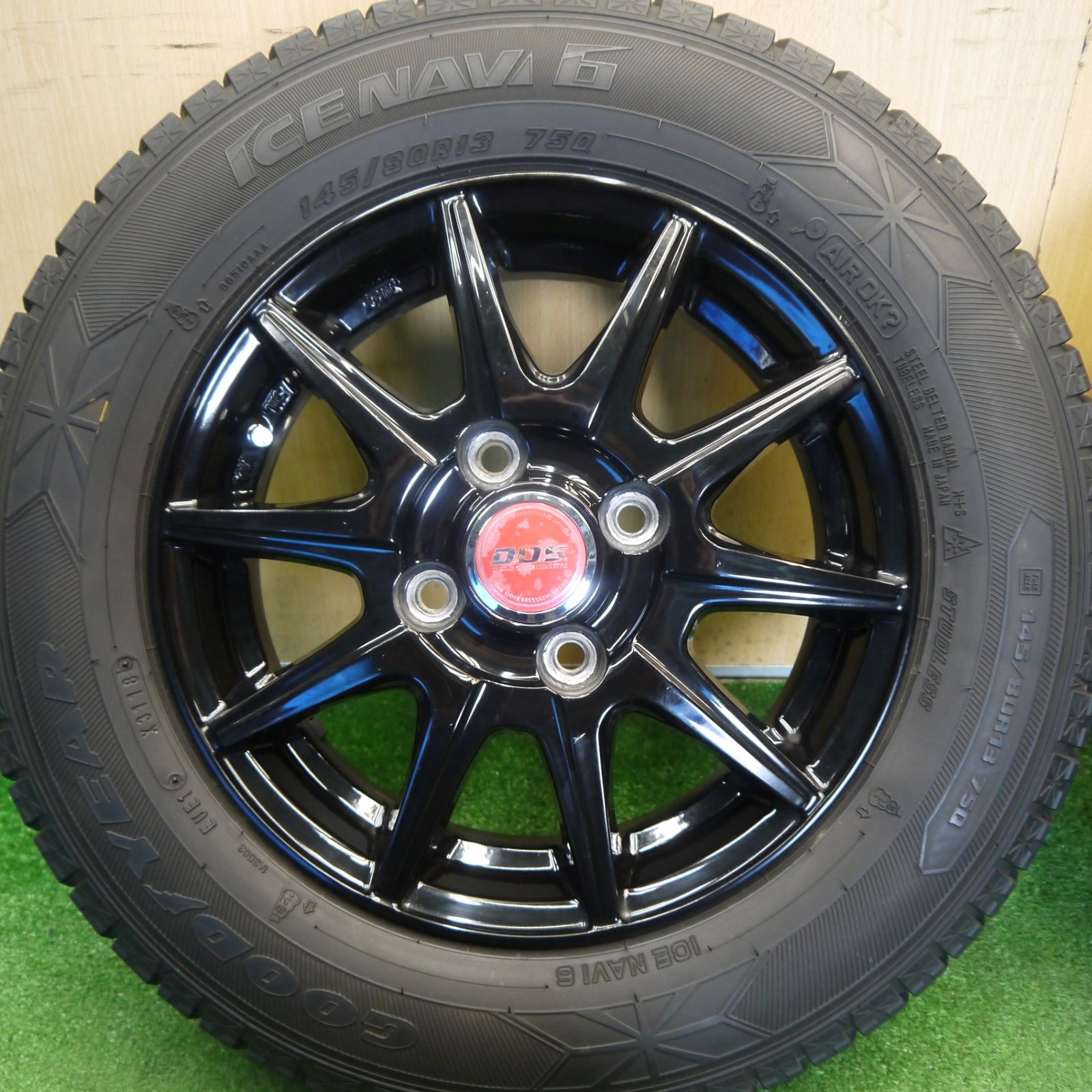 4本価格☆スタッドレス 145/80R13 グッドイヤー アイスナビ6 D.O.S. 