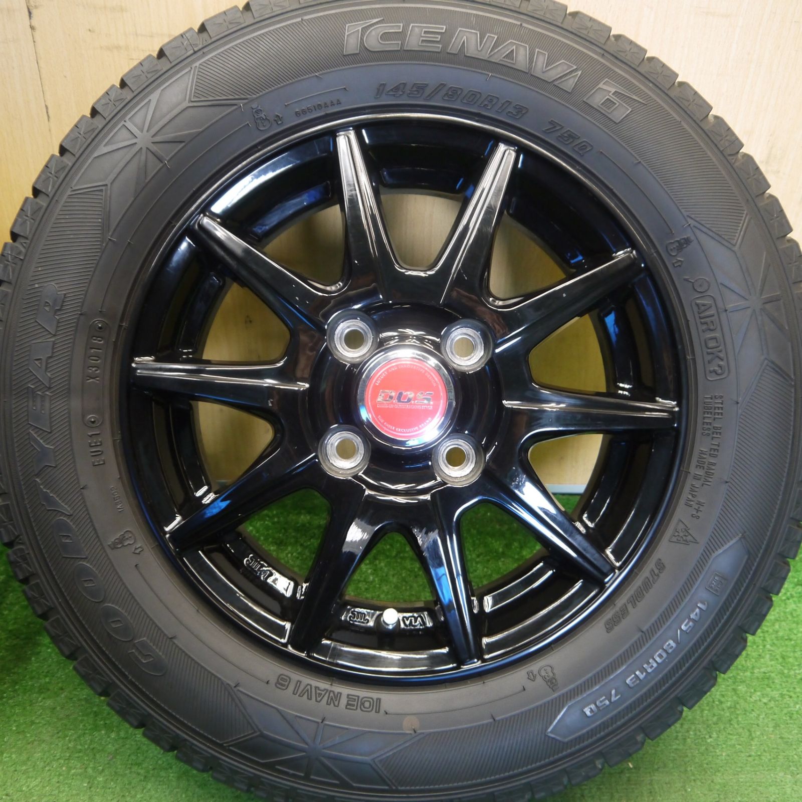 4本価格☆スタッドレス 145/80R13 グッドイヤー アイスナビ6 D.O.S.