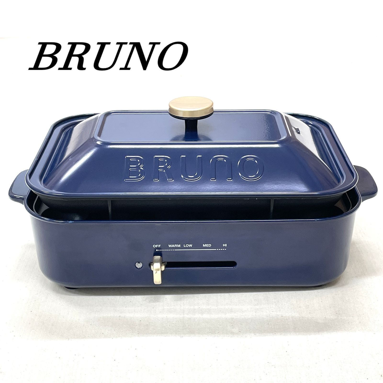 ☆未使用☆ BRUNO コンパクトホットプレート　ネイビー　BOE21-NV Amazon | BRUNO ブルーノ コンパクトホットプレート 本体 プレート2種