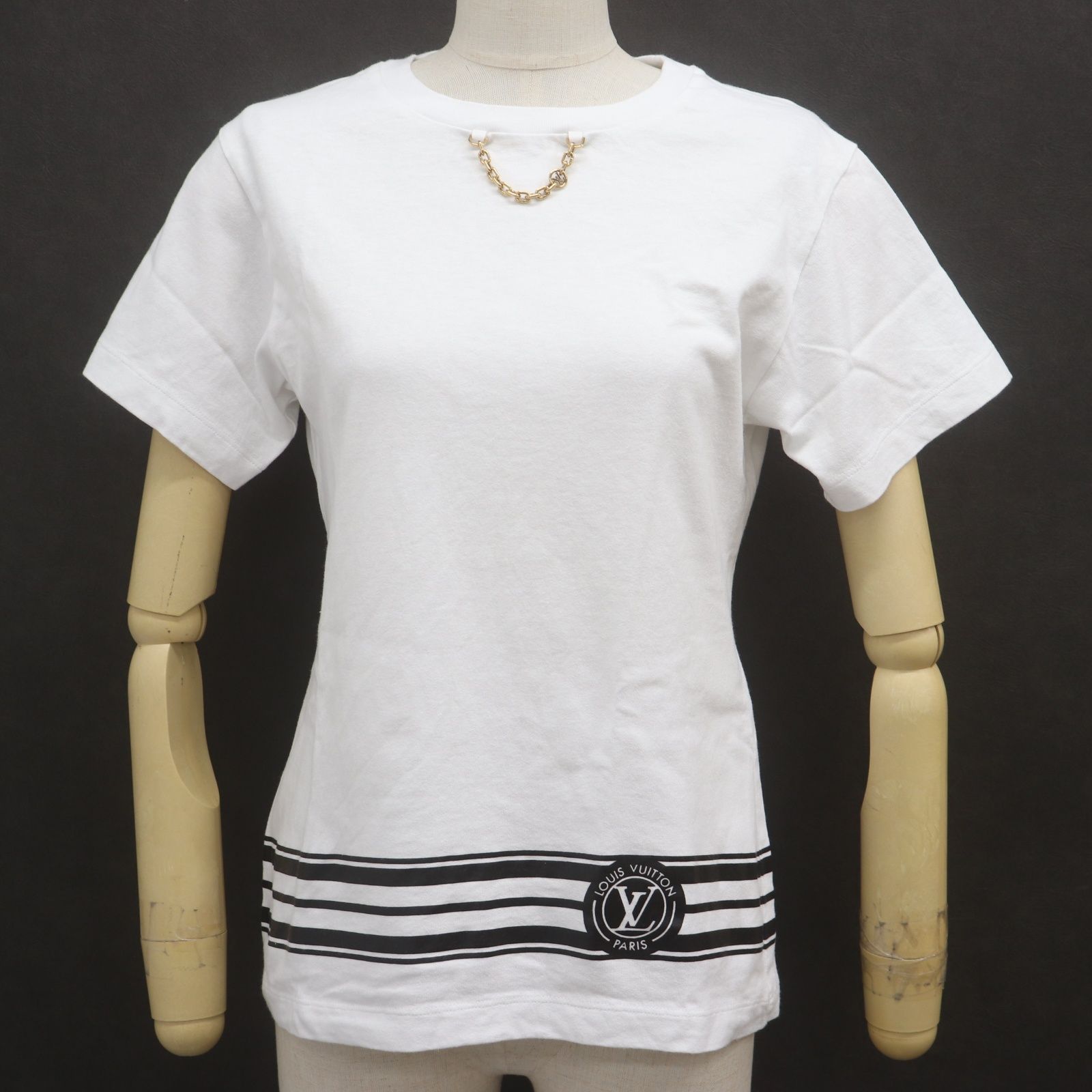 LOUIS VUITTON ロゴ Tシャツ ルイヴィトン ボーダー S 半袖 【公式通販】