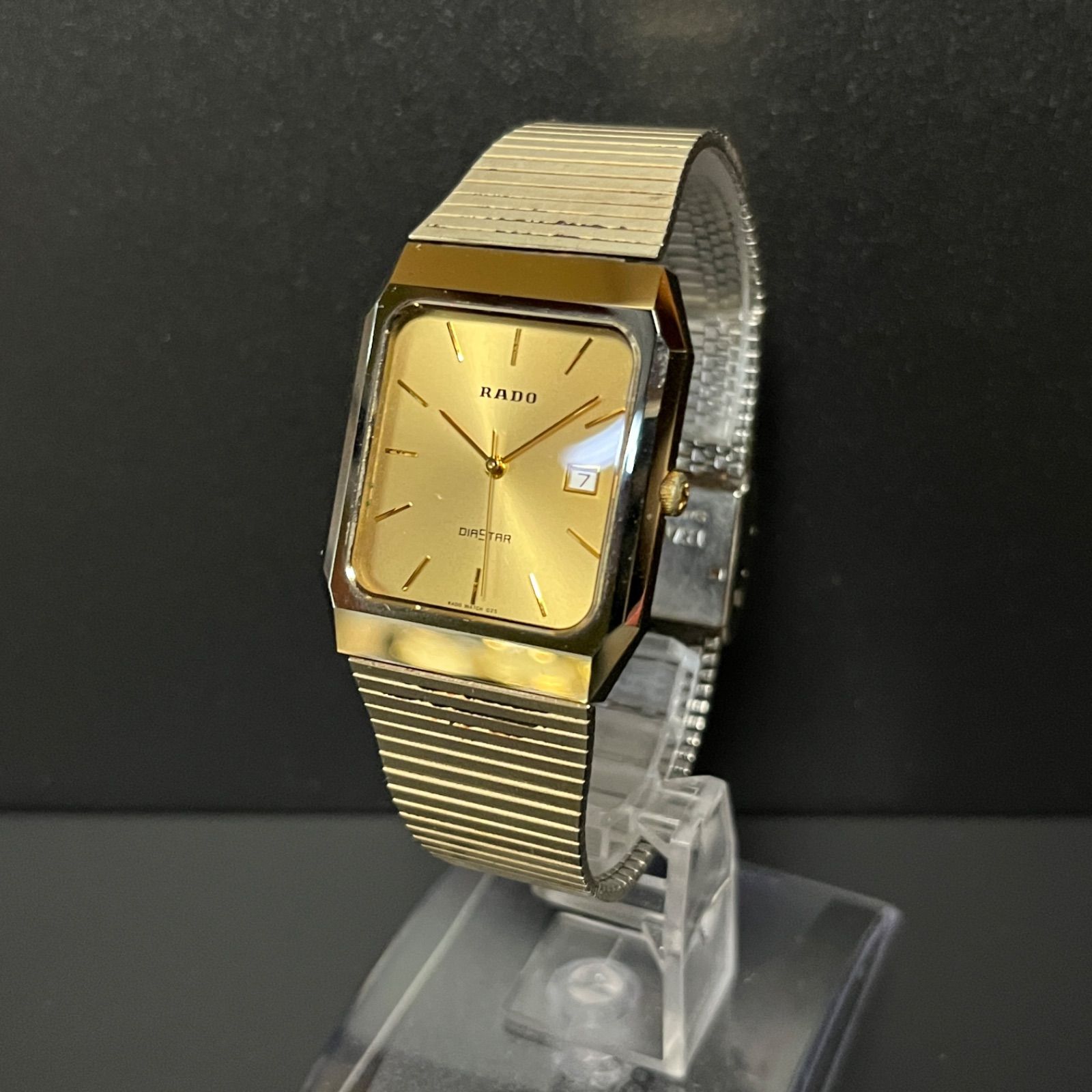 稼働品】 RADO ラドー DIASTAR メンズ 腕時計 クォーツ ゴールド
