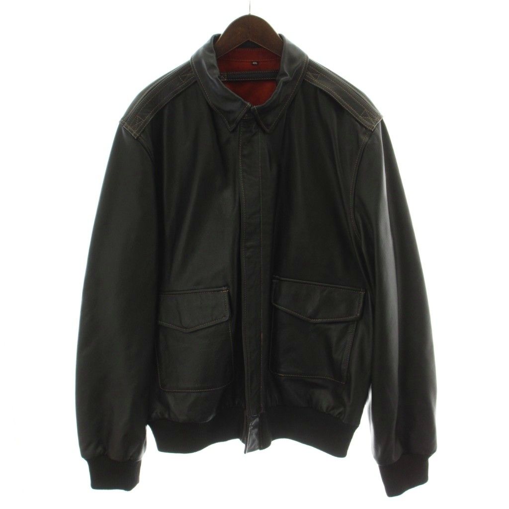 URBAN BARON レザージャケット ブラック アーバンバロン URBAN BARON レザージャケット 4XL 牛革 黒 長袖 襟