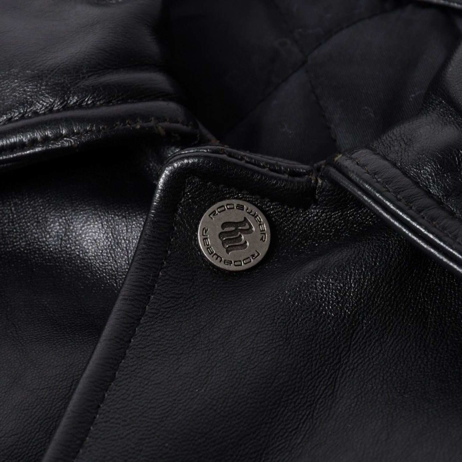 ROCAWEAR ブラック レザージャケット RocaweaR ロカウェア レザー 