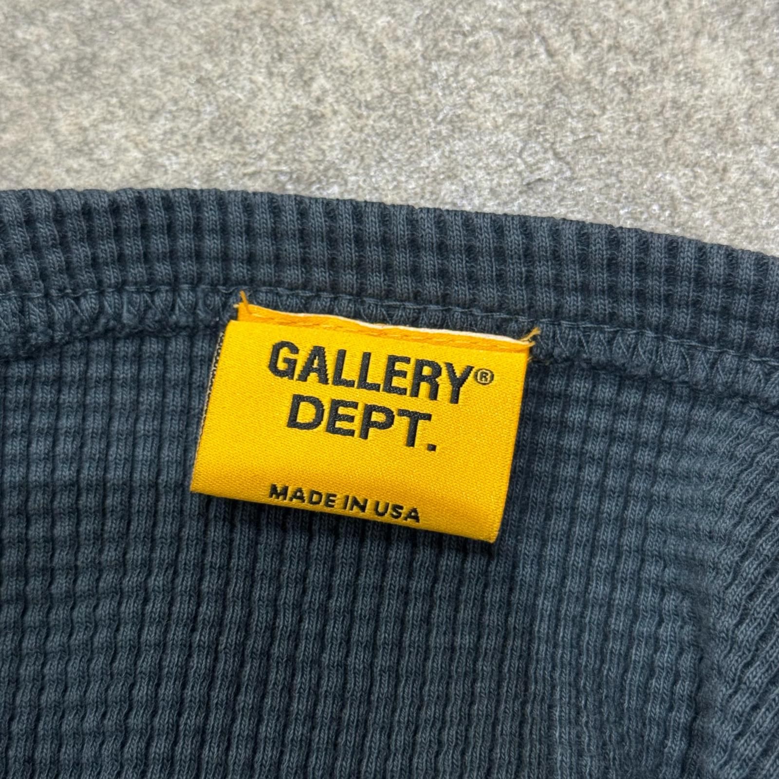 GALLERY DEPT. クラッシュ加工 サーマルカットソー 長袖Tシャツ ろご