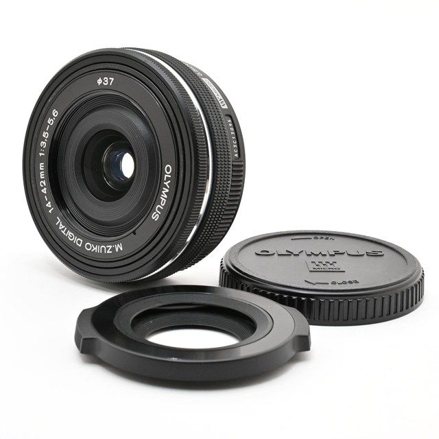 美品＞ OLYMPUS M.ZUIKO DIGITAL ED 14-42mm F3.5-5.6 EZ BLK｜標準