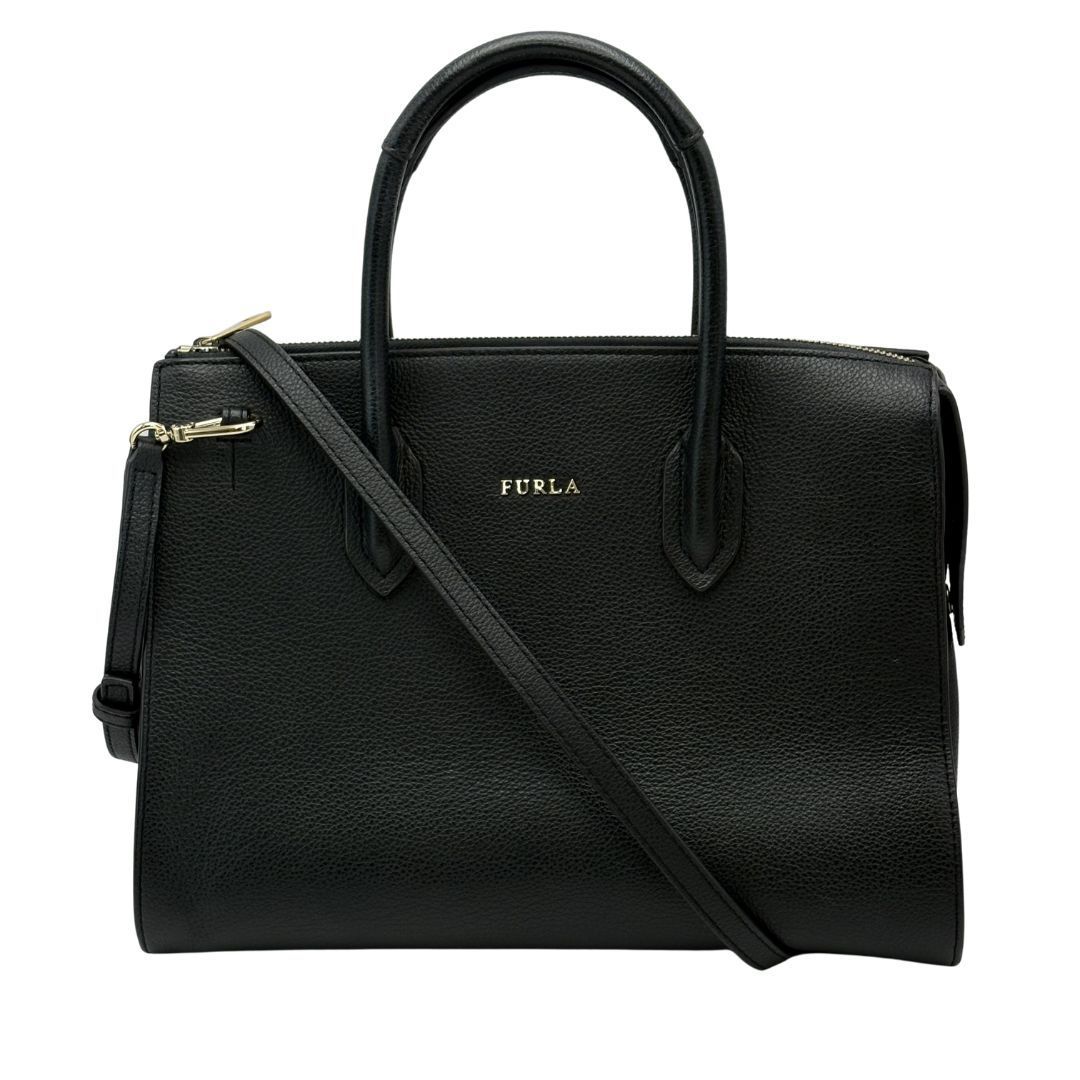 FURLA フルラ ハンドバッグ 2WAY リンダ レザー ブラック