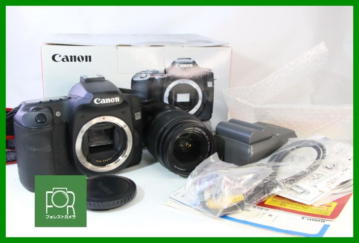 【動作保証・点検済】良品■到着後即使える■Canon EOS 50D+18-55mm IS■バッテリー・チャージャー・4GB CFカード・箱付き■DDD518