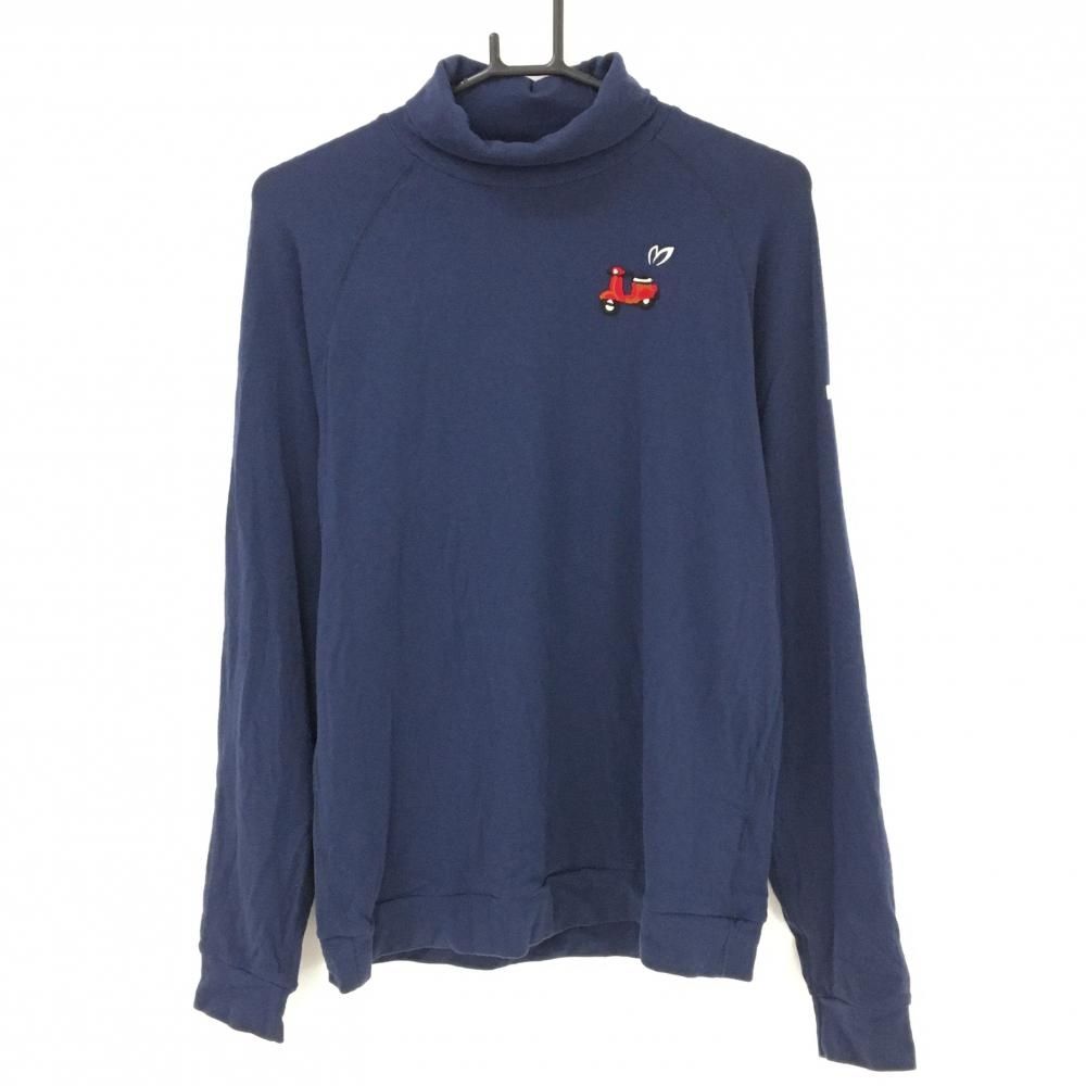 [Good Condition] Master Bunny Long Sleeve High Neck Shirt Navy Mens Golf Wear Sample Item MASTER BUNNY EDITION