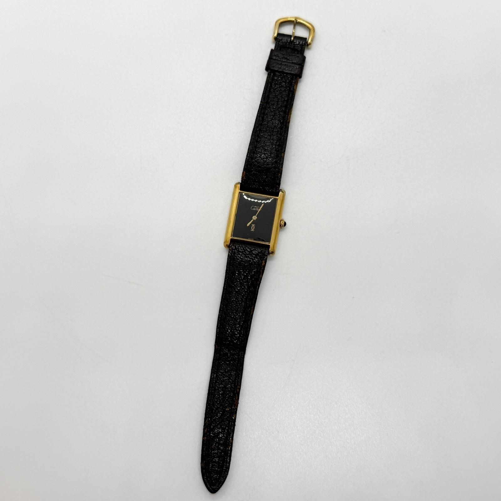 CARTIER カルティエ マストタンク ヴェルメイユ LM 7007894 ブラック 