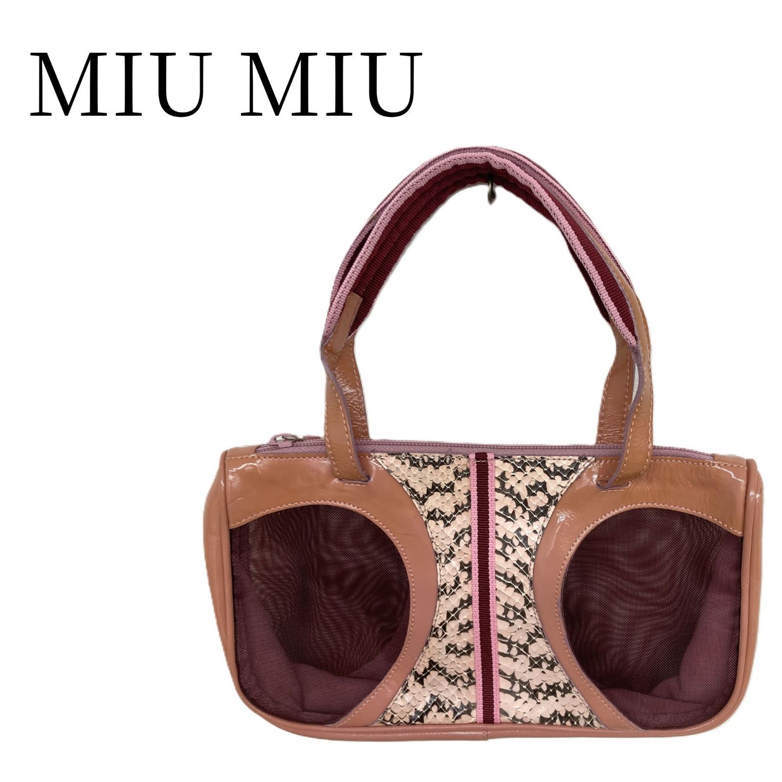 miu miu ミュウミュウ トートバッグ 2000s MIU MIU Canvas × Leather 