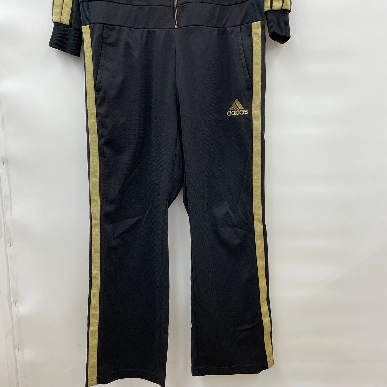 ジャージ つなぎ adidas アディダス O ブラック オールインワン - メルカリ