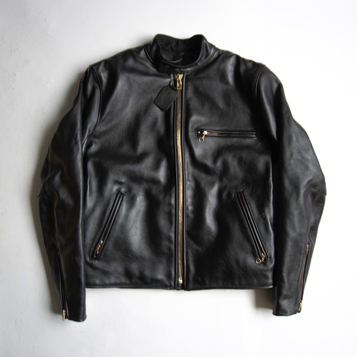 美品】 VANSON 【MODEL B シングルライダースジャケット】40 レザー 