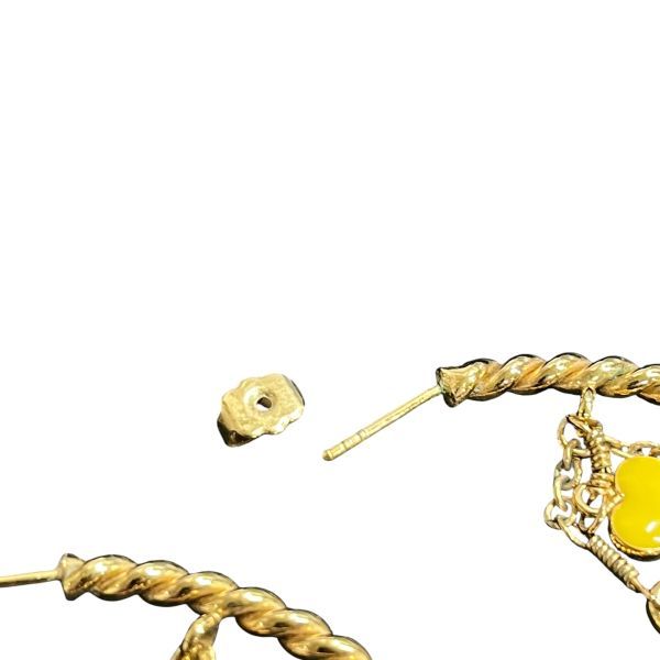 ○ ルイヴィトン LOUIS VUITTON フープピアス ツイスト クレオール