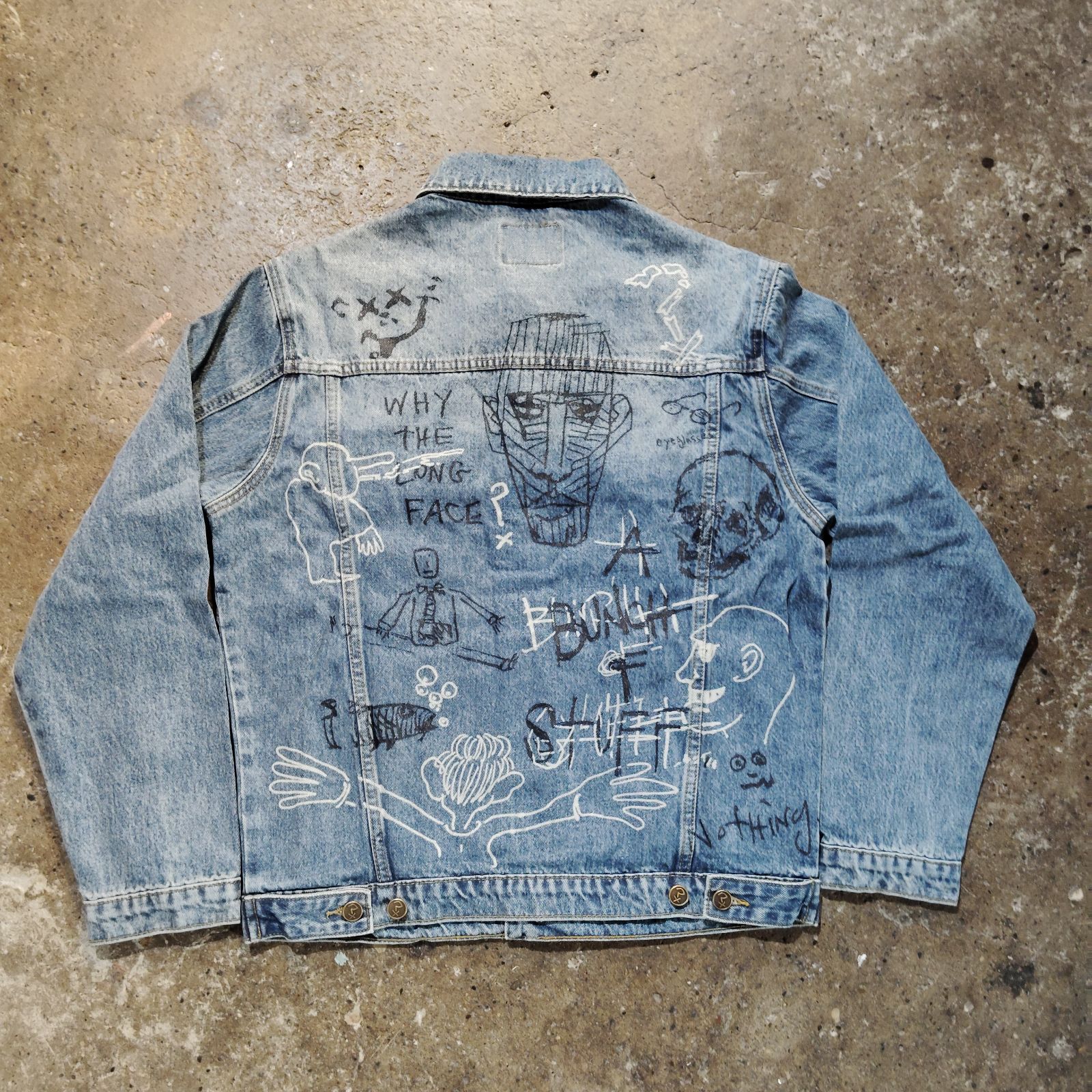 A Bunch of Stuff Johnny Deppブルーデニムジャケット A Bunch Of Stuff Blue Denim Jacket デザインデニムジャケット