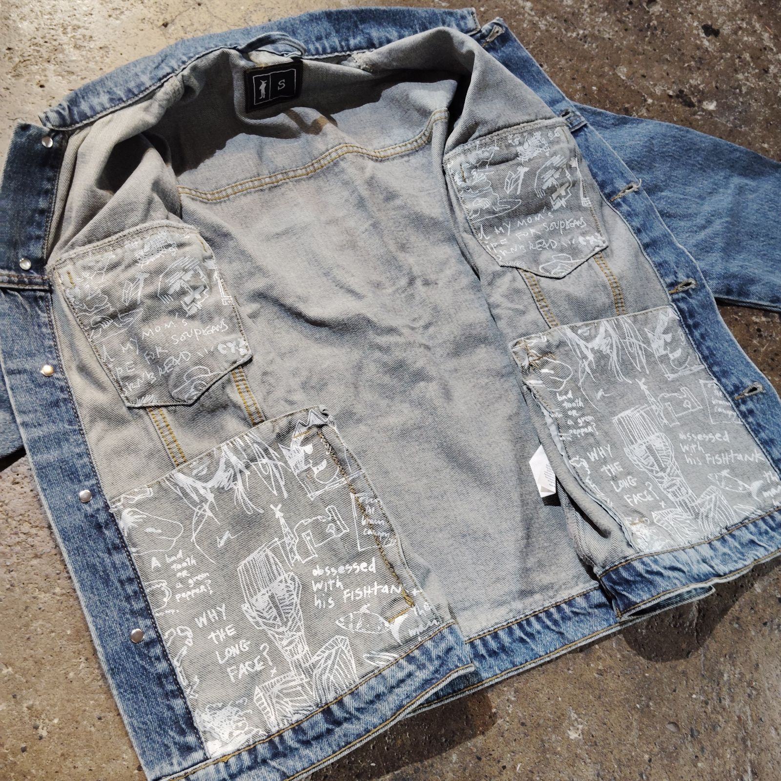 A Bunch Of Stuff Blue Denim Jacket デザインデニムジャケット