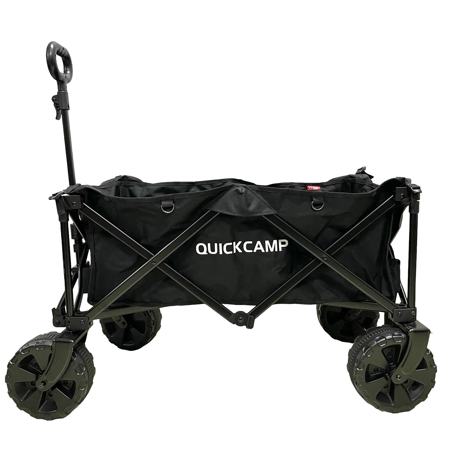 クイックキャンプ ワイドホイール アウトドアワゴン ＆ 専用ワイドテーブル セット QC-CW90 QC-3FT90W ブラック 120L キャリーワゴン 特大タイヤ 黒 折りたたみ キャリーカート キャンプ BBQ 運動会 荷物運び 自立収納