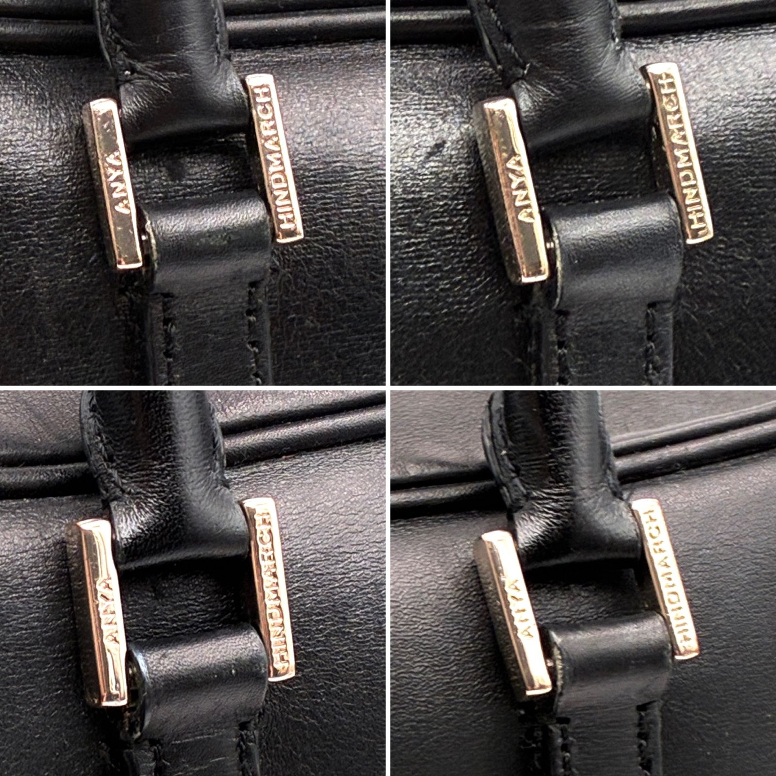 美品 ANYA HINDMARCH アニヤハインドマーチ カーカー 2way ボストン 