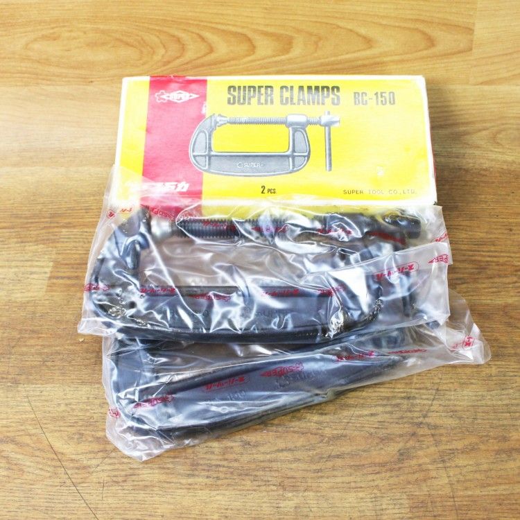 2本入り SUPER TOOL/スーパーツール BC-150 シャコ万力 150ｍｍ バーコ型クランプ
