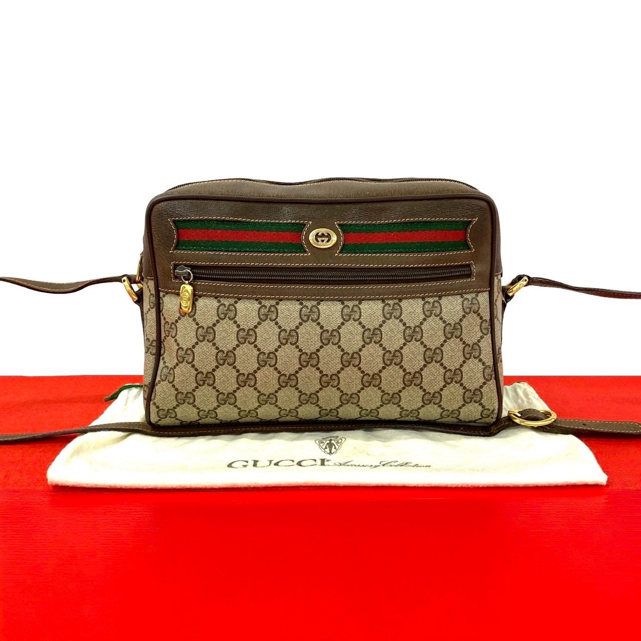 【極美品】GUCCI ショルダーバッグ シェリー ライン GGイタリア製 極 美品 袋付き GUCCI グッチ オールドグッチ ヴィンテージ シェリー