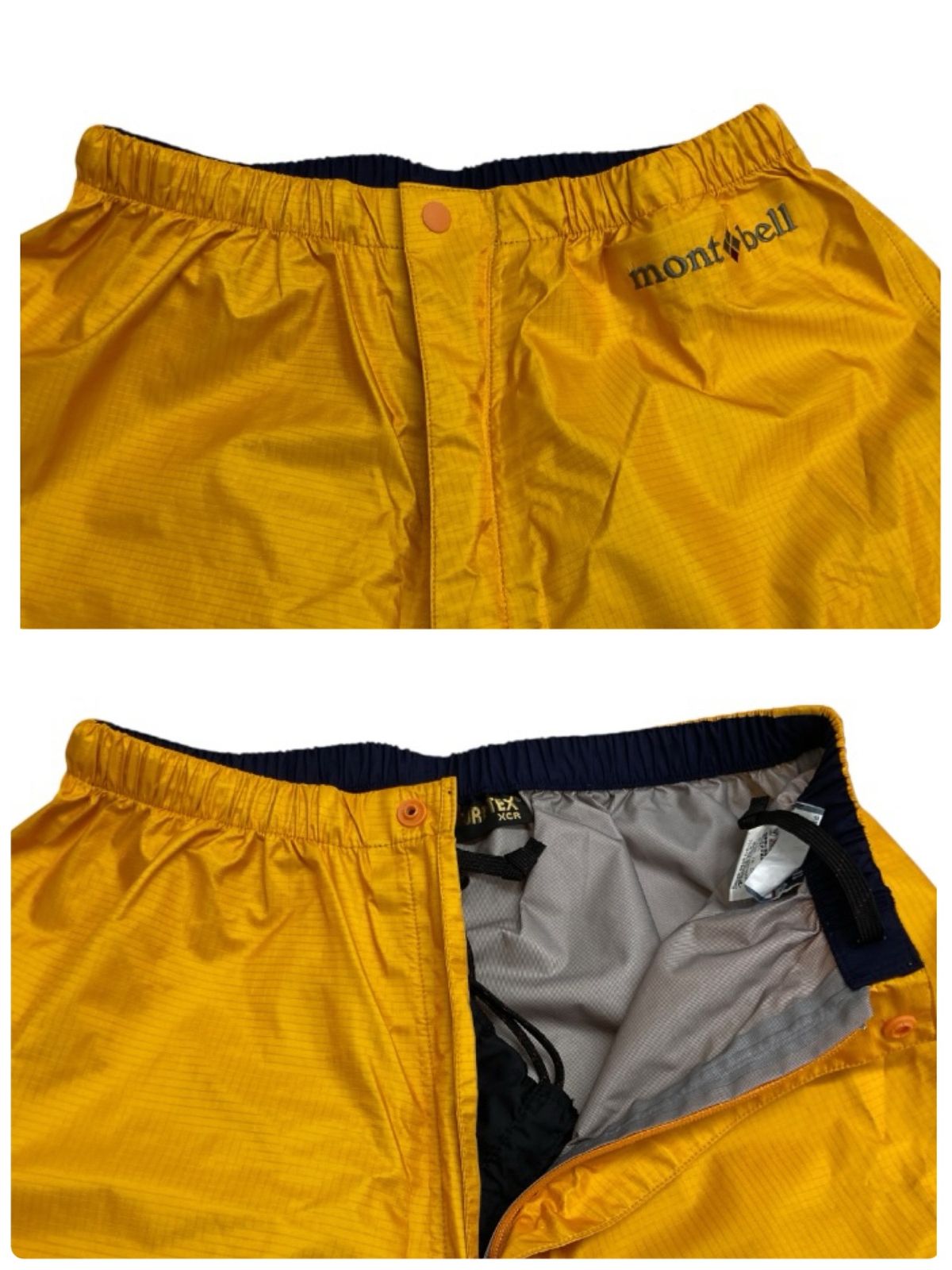 montbell/モンベル/GORETEX/ストームクルーザージャケットパンツ/セットアップ/サイズM/イエロー/レディース/FE0112 montbell/モンベル/GORETEX/ストームクルーザージャケットパンツ