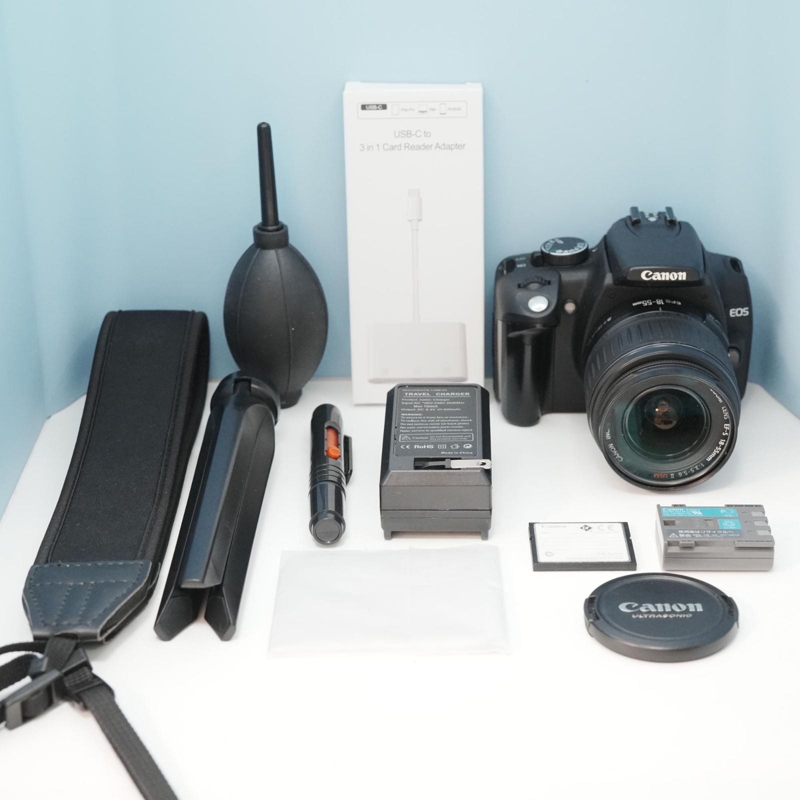 Canon EOS kiss Digital N 一眼レフ スマホ転送OK フルセット a6357