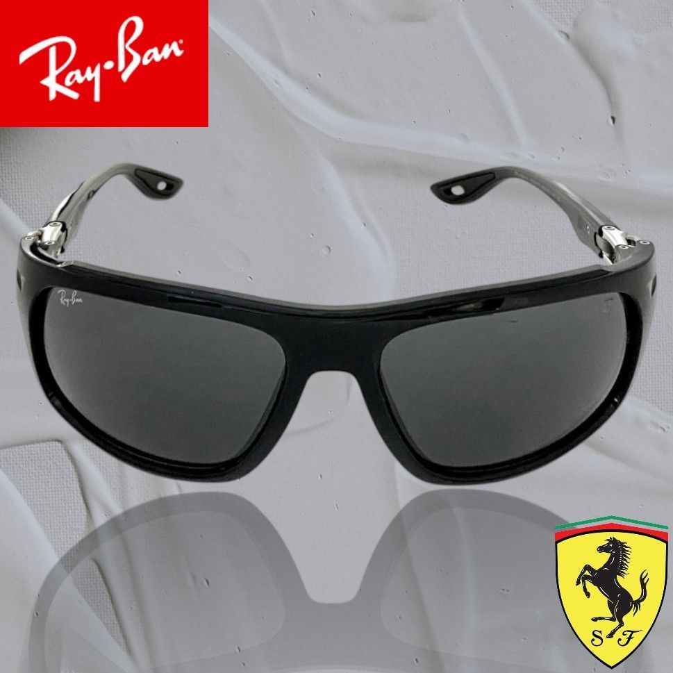 Ray Ban レイバン イタリア製 RB4364M SCUDERIA FERRARI COLLECTION スクーデリア フェラーリ コレクション スクエア サングラス 眼鏡 メガネ 定価4.1万 F650/71 60□17 140▲066▼60122m05