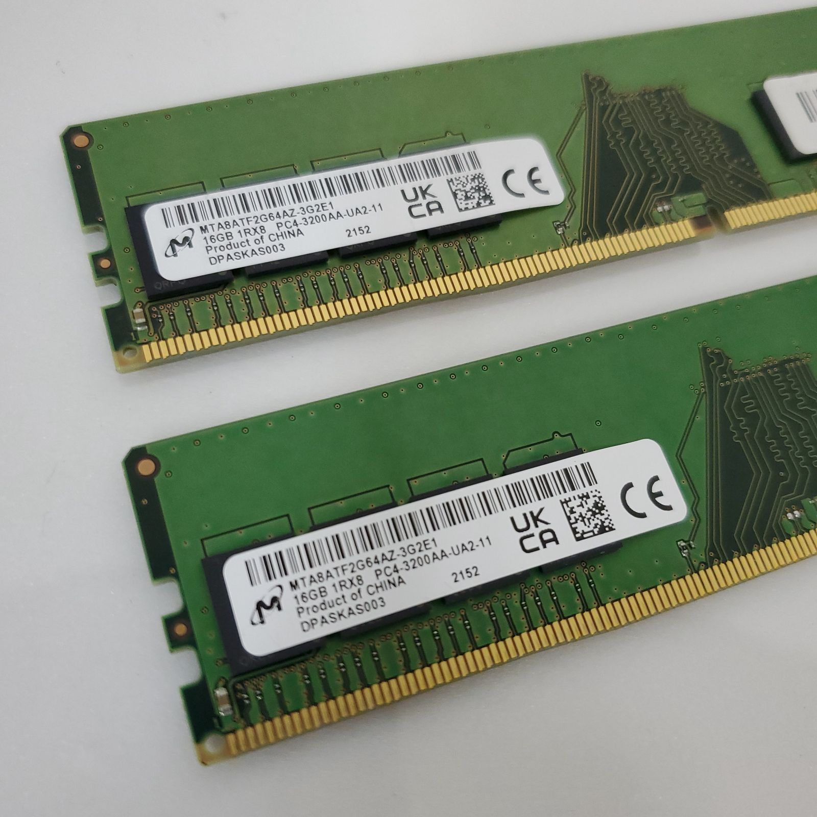 デスクトップPC用Micron PC4-3200AA32GB( 16GB×2枚) Micron DDR4 32GB(16GB×2) PC4-3200 デスクトップメモリ - メルカリ