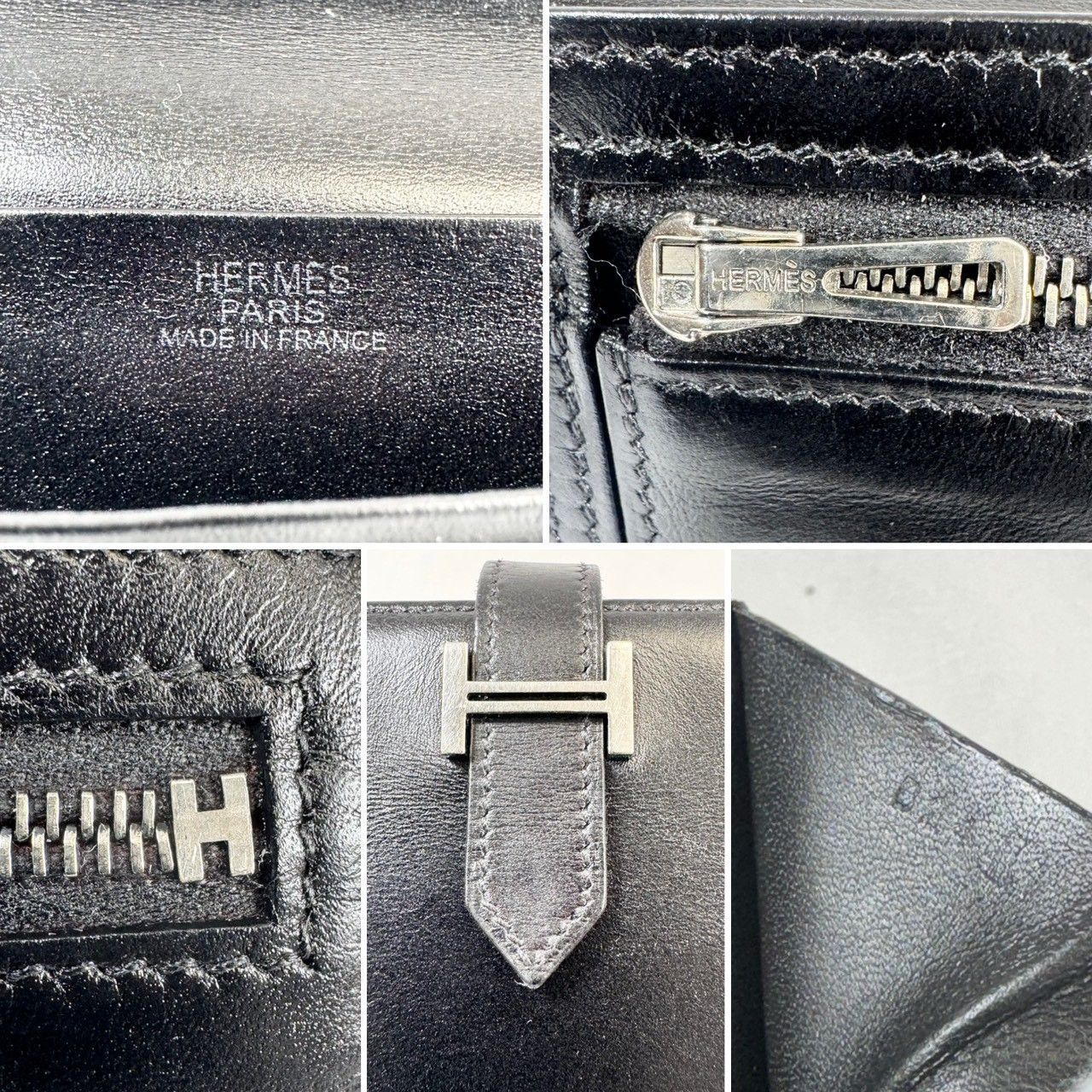美品】HERMES エルメス ボックスカーフ ベアンスフレ 長財布 □L刻印